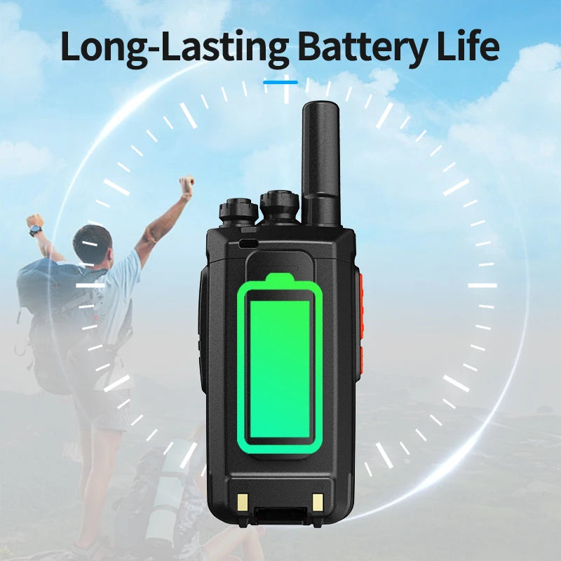 UNIKOO UK231S Walkie Talkie 2 pcs Mini Handheld Two Way Radio Portable Communication Equipment PTT Radio for Camping