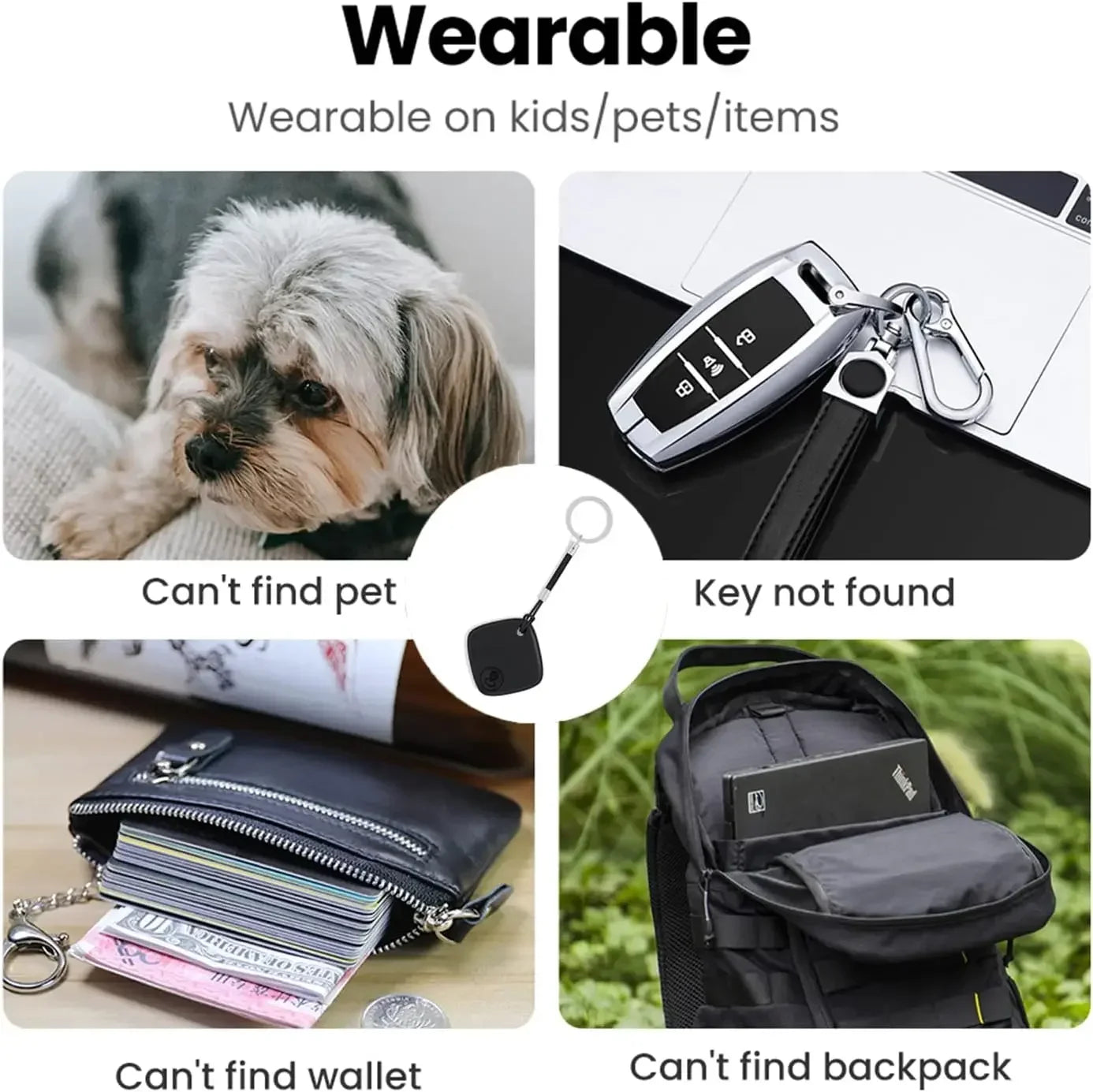 Mini Smart GPS Tracker Wireless Anti-Lose Reminder Device SmartTag for Apple Find My APP Key Kids Finder Locator
