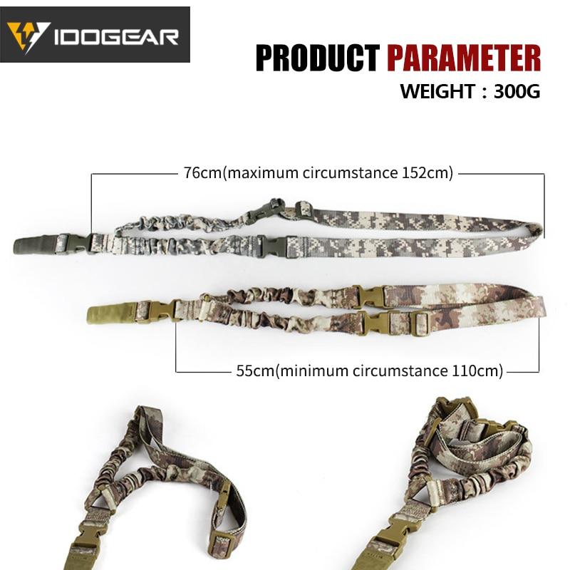 Tactical Single Point Sling Bungee Adjustable Quick Detachable Hook