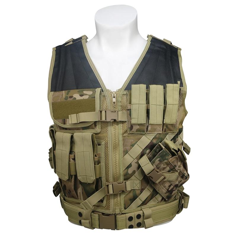 Molle Tactical Army Vest Armor Plate Tactical Airsoft Carrier Vest CP