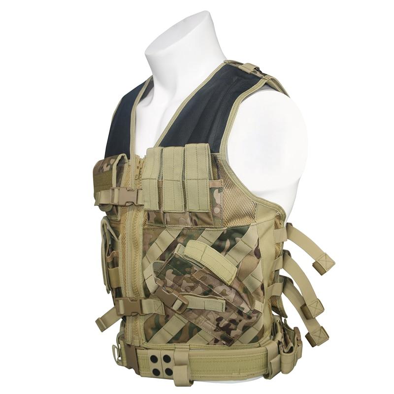 Molle Tactical Army Vest Armor Plate Tactical Airsoft Carrier Vest CP