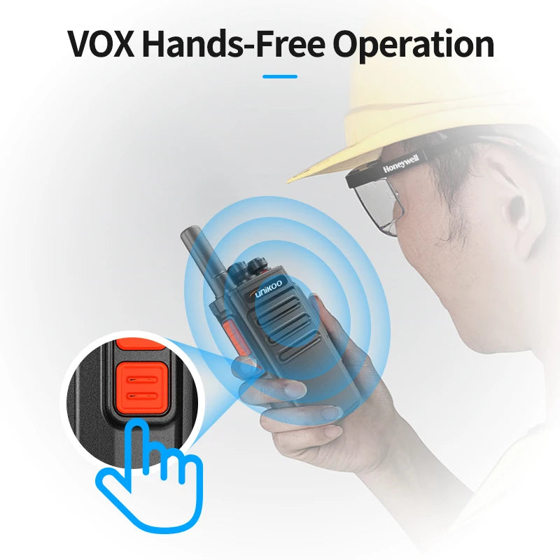 UNIKOO UK231S Walkie Talkie 2 pcs Mini  Handheld Two Way Radio Portable Communication Equipment PTT Radio for Camping