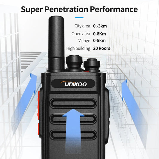 UNIKOO UK231S Walkie Talkie 2 pcs Mini  Handheld Two Way Radio Portable Communication Equipment PTT Radio for Camping