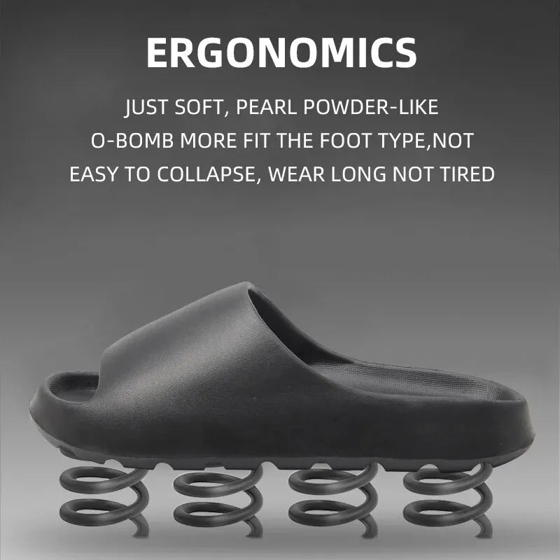 Fashion Women Slippers Summer Flat Lightweight EVA Home Bathroom Slippers Comfort Massage Couples Indoor Slides Shower Shoes