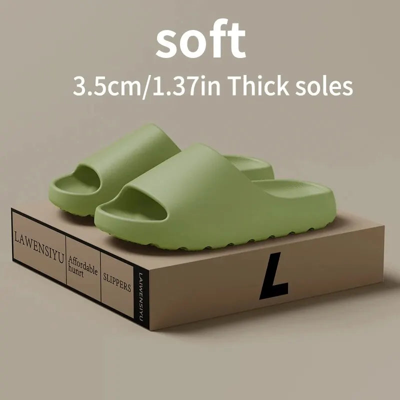 Fashion Women Slippers Summer Flat Lightweight EVA Home Bathroom Slippers Comfort Massage Couples Indoor Slides Shower Shoes