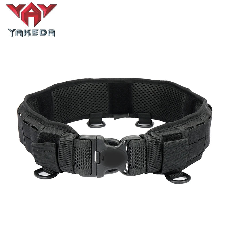 Yakeda Padded Patrol Belt Police Hunting Gadget Pouch MOLLE Waist Bag Adjustable Combat Tactical Belt