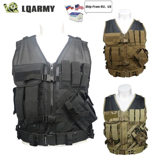 Molle Tactical Army Vest Armor Plate Tactical Airsoft Carrier Vest CP